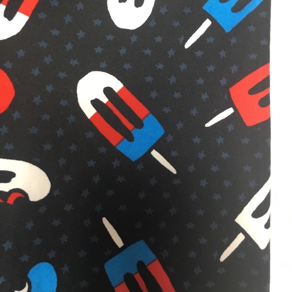 LuLaRoe Patriotic Popsicle Leggings, sz OS - Picture 2 of 5